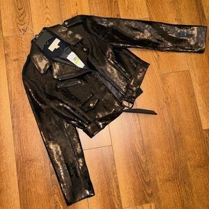 Michael Kors Sequin moto jacket